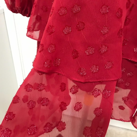 BCBG Metallic chiffon Mini dress SZ2-4 Holiday - Picture 3 of 7